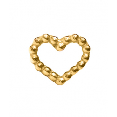 Σκουλαρίκια Καρδιά Ασήμι 925 σε Χρυσό χρώμα